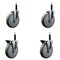 Service Caster 6'' Gray Poly Wheel Swivel 3/4'' Expanding Stem Caster Set 2 Brakes, 4PK SCC-EX20S614-PPUB-2-PLB-2-34 - alternate 1
